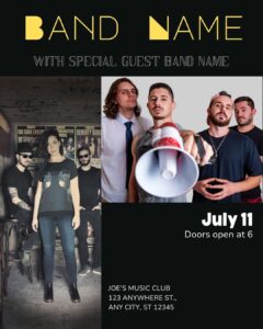 Sample Instagram music event post